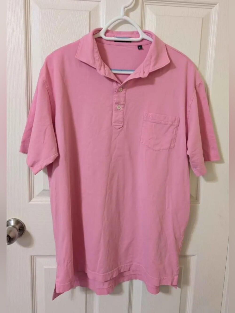 Large pink polo shirt by St. Bernard